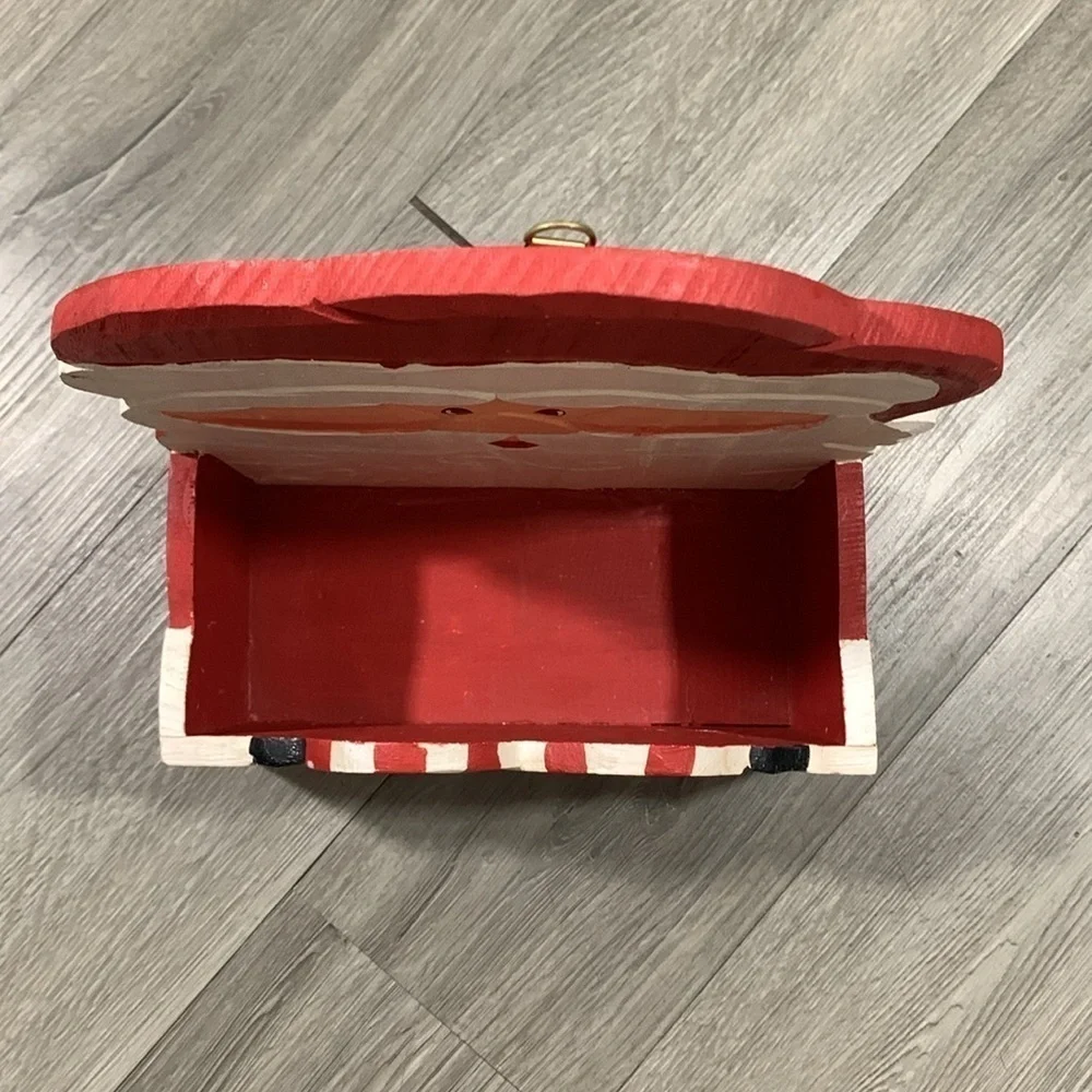 Pier 1 Imports Vintage Painted Santa Shelf/Mailbox Wall Hung Decoration‎ NWT